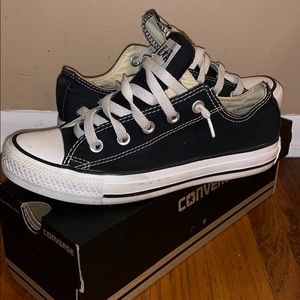 Black and white Converse sneakers